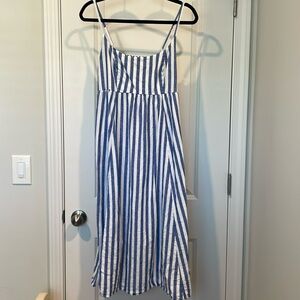 Blue and white stripped Maternity dress